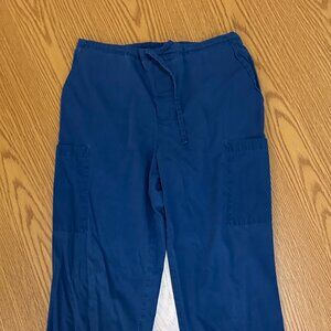 Dickies Navy Blue Multi-Pocket Cargo Scrub Pants - Small